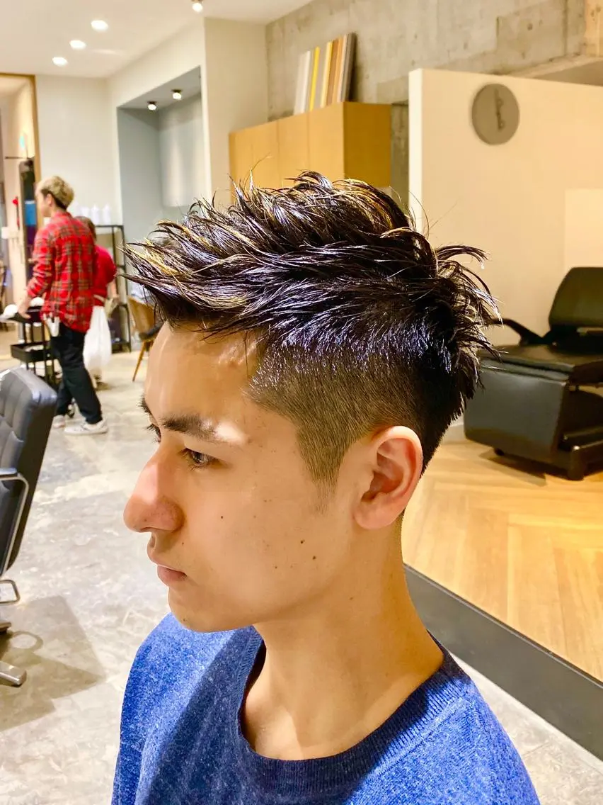 ショート カラー メンズ メンズハイライト メンズベリーショート ベリーショート ハイライトカラー ハイライト カット ヘアカラー トリートメント KEN KENのヘアスタイル