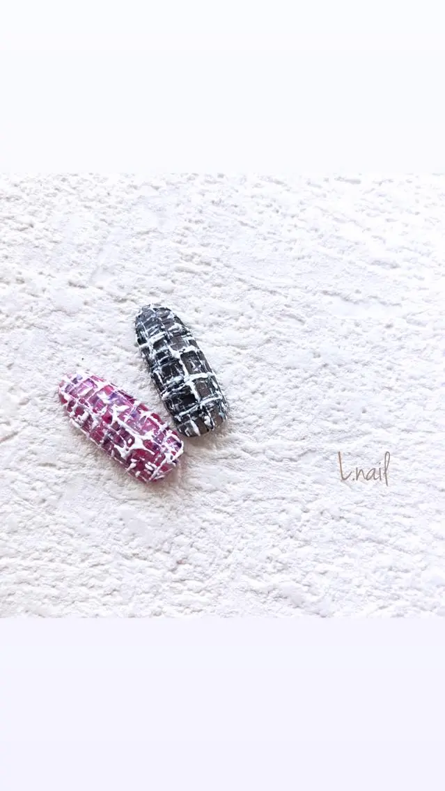 ネイル ツイードネイル L.nail エルネイルのネイルデザイン