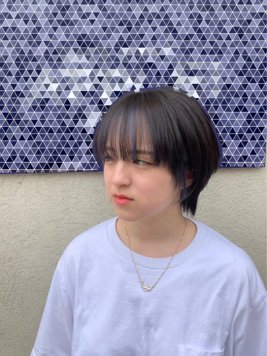 ショート ショートヘア ヘアカラー トリートメント 嶋崎 啓人のヘアスタイル