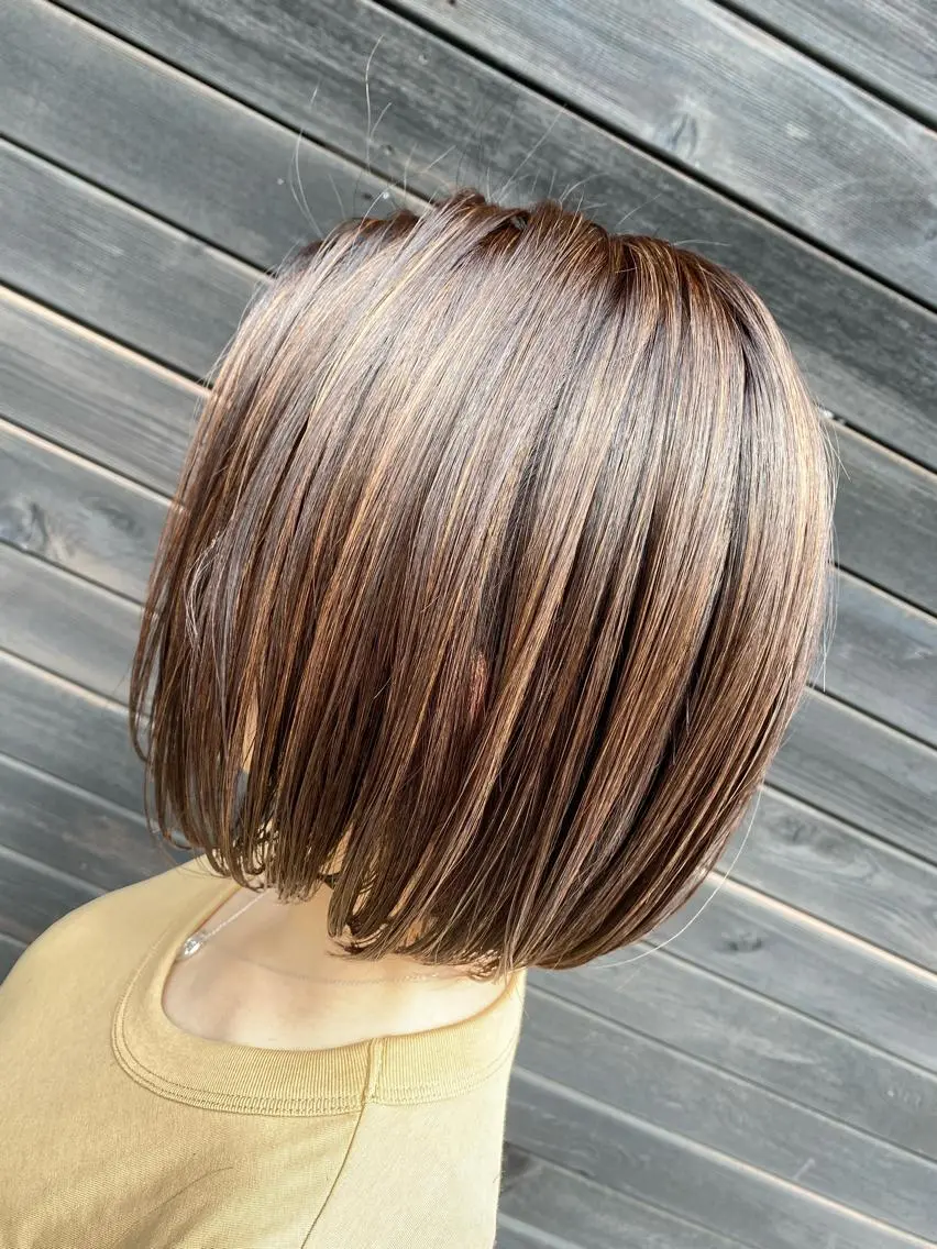 カラー ハイライトカラー 長南 やよいのヘアスタイル