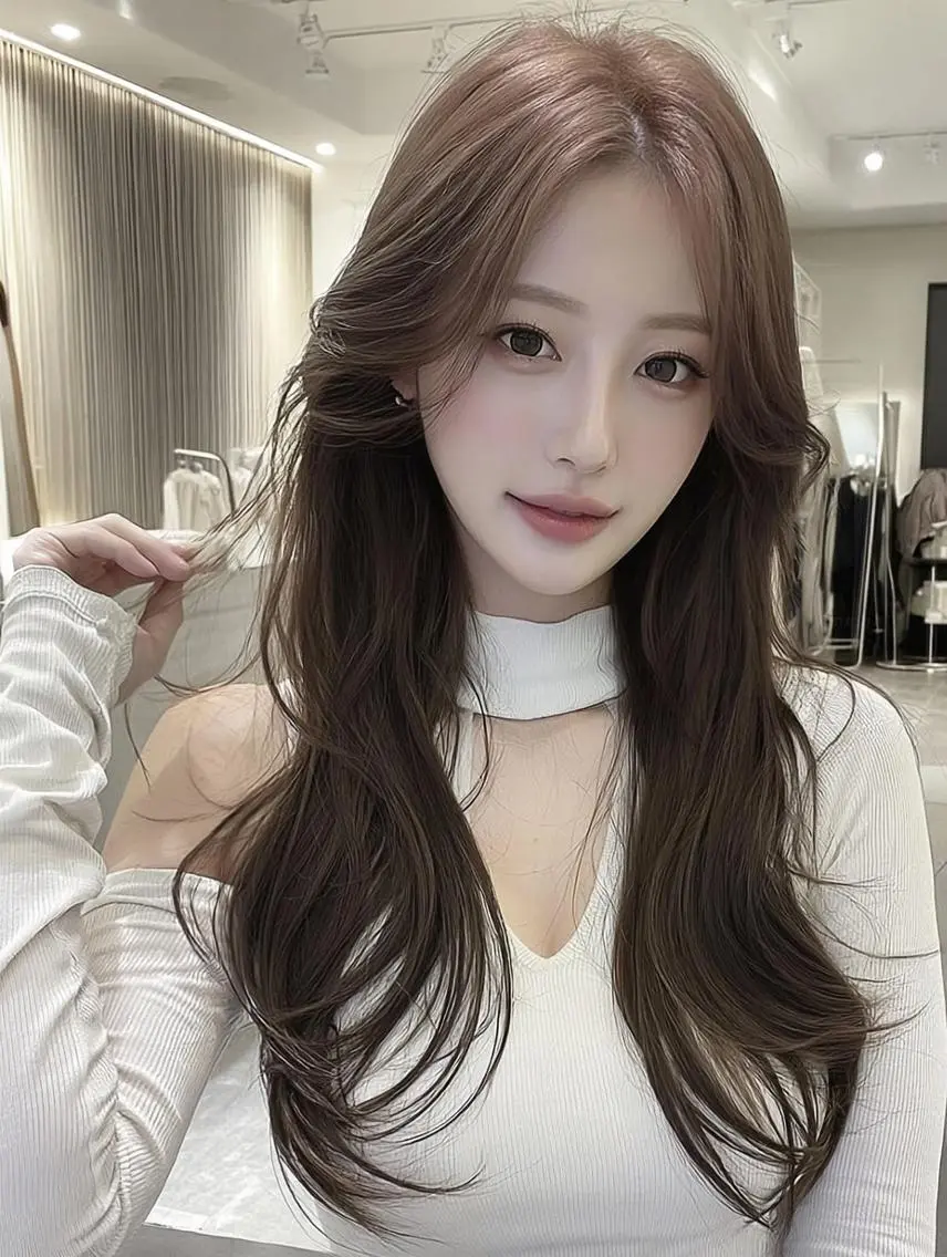 ロング カット ヘアカラー 林朱里/束間まつげ /レイヤーカット🌹のマツエク・マツパデザイン