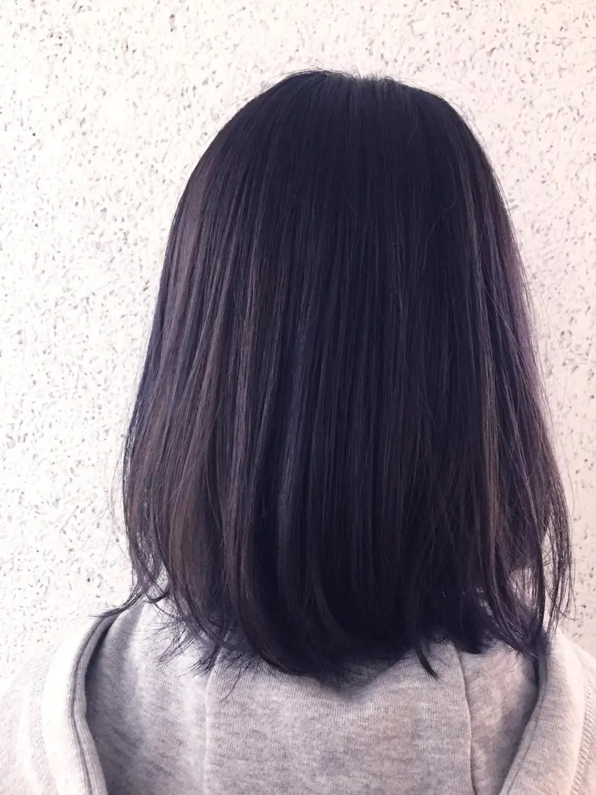 ミディアム カラー パーマ ヘアアレンジ 黒髪 グレージュ バイオレットカラー バイオレットグレージュ カット ヘアカラー トリートメント ヘアセット ✨ハイクオリティ✨ 山本香也のヘアスタイル