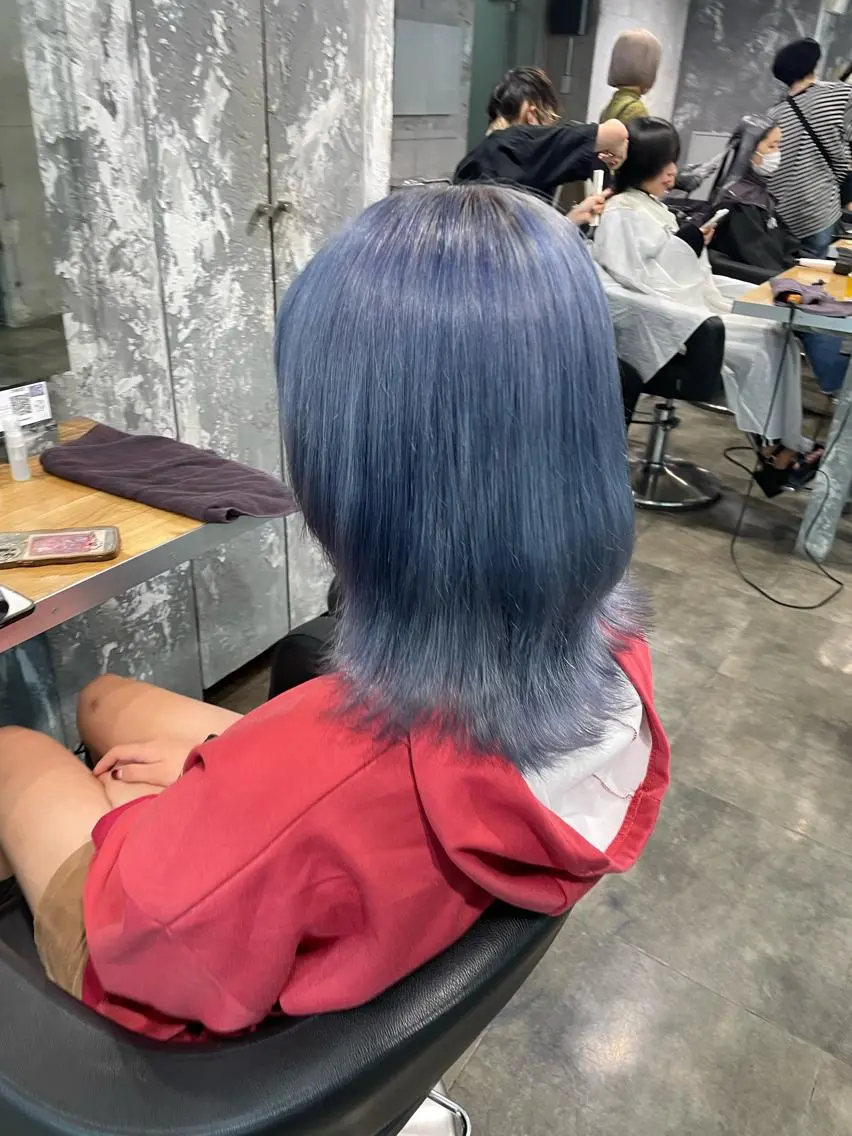 セミロング カラー 表参道♡暗髪♡ 艶カラー♡アユミのヘアスタイル