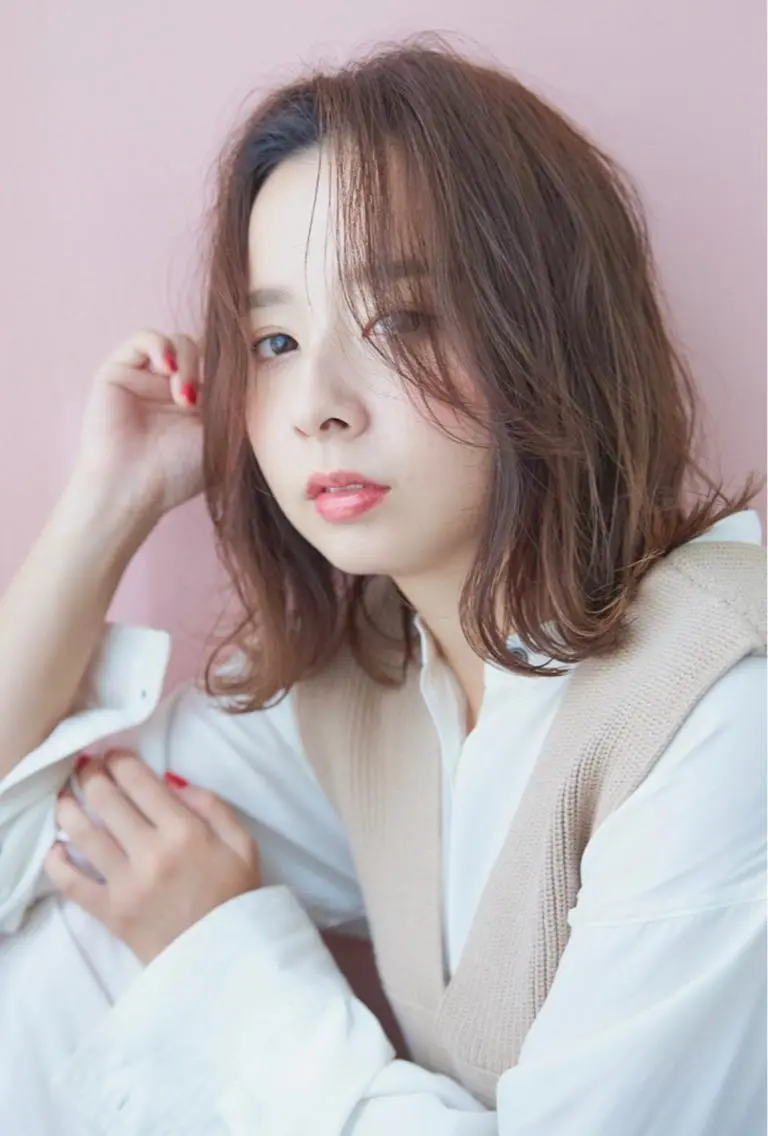 ミディアム カラー カット ヘアカラー トリートメント JILL ユキのヘアスタイル