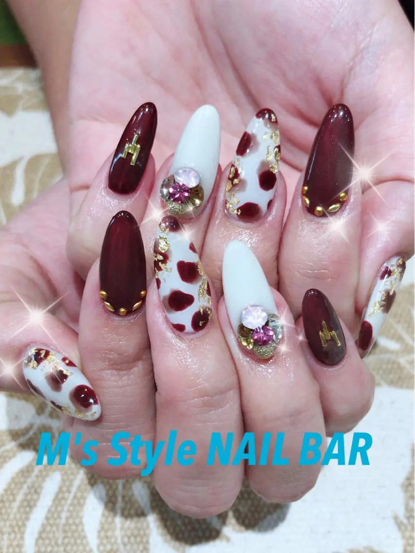 ネイル アニマル柄 持ち込み ハンドネイル M's Style NAIL BARのネイルデザイン