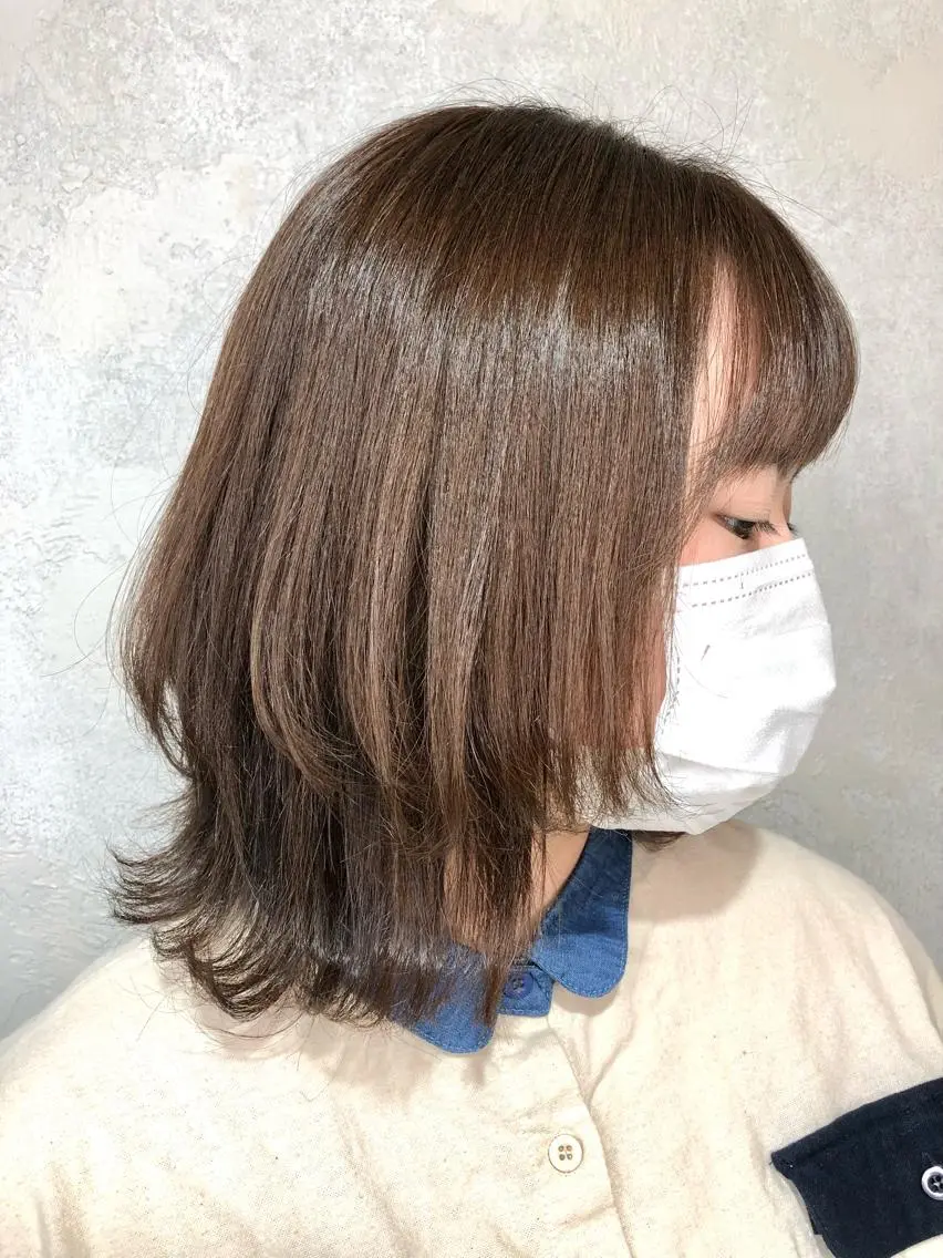 ミディアム 外ハネヘア ウルフカット 美髪/髪質改善/艶髪 /CECILのヘアスタイル