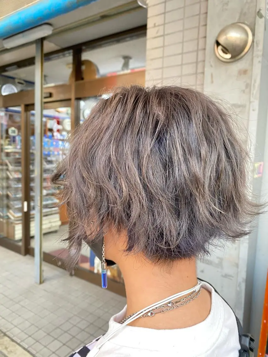ショート ヘアカラー ゆぴ☾‪/推しカラー /ハイトーンのヘアスタイル