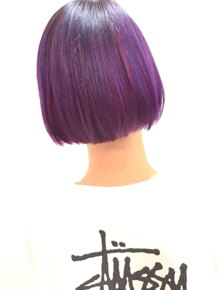 ショート ミディアム カラー ブリーチ ボブ 西村 達哉のヘアスタイル