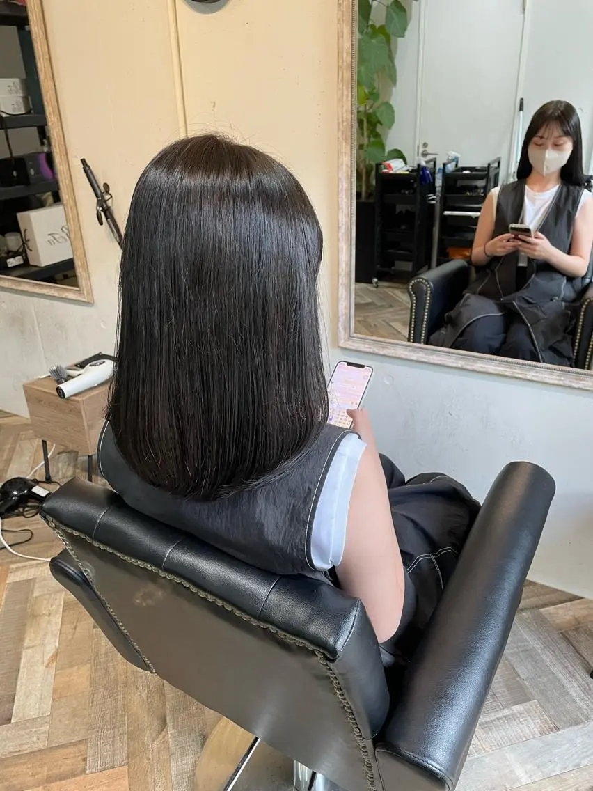 ロング カラー ヘアアレンジ 中尾 塁のヘアスタイル