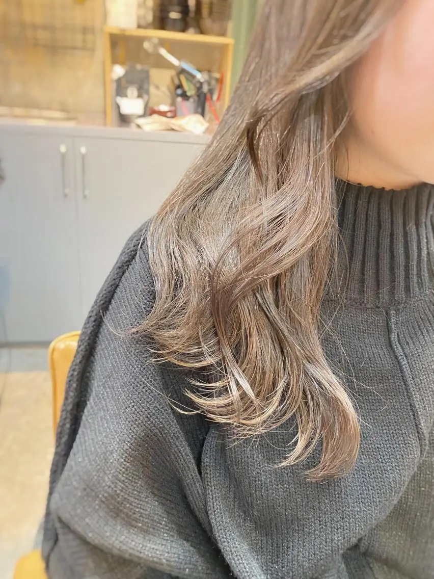 カラー グレージュ ヘアカラー トリートメント 🌈艶カラーリスト 🌈井原円袈🌈のヘアスタイル