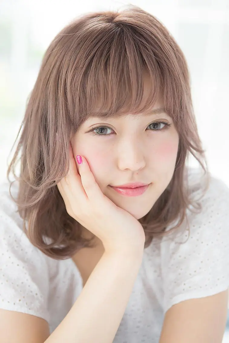 ミディアム カット パーマ 鶴田 連のヘアスタイル