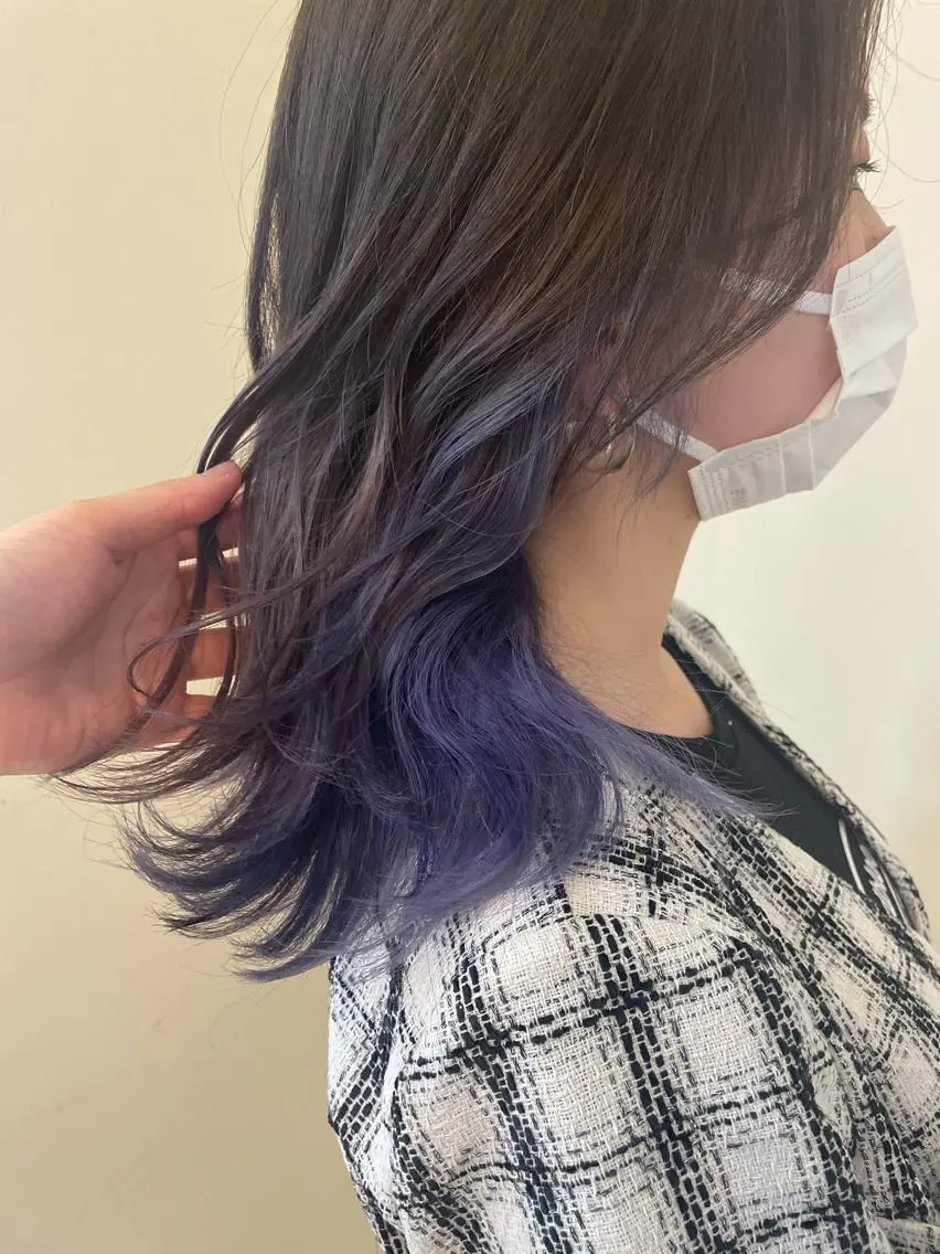 ミディアム カラー イヤリングカラー 🤎韓国ヘア ベージュ まゆか🤎のヘアスタイル