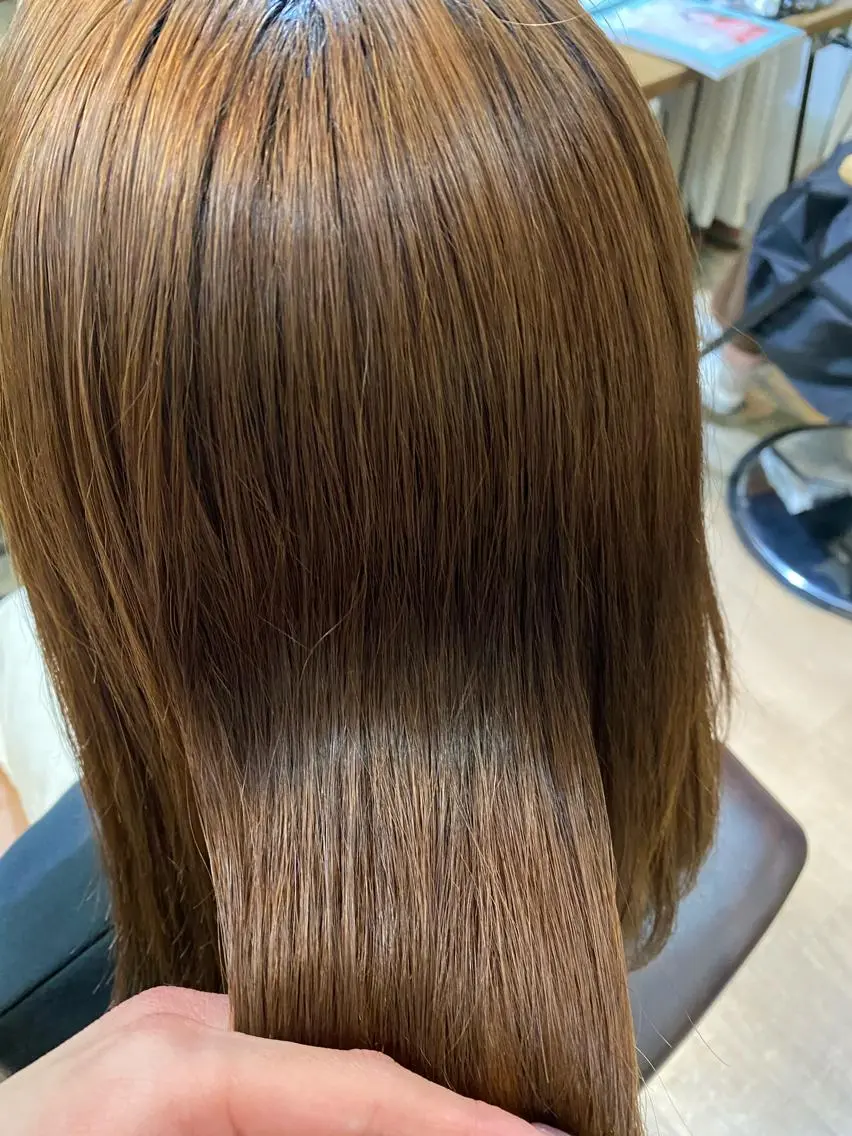 セミロング 縮毛矯正 ELEN 新百合ヶ丘のヘアスタイル