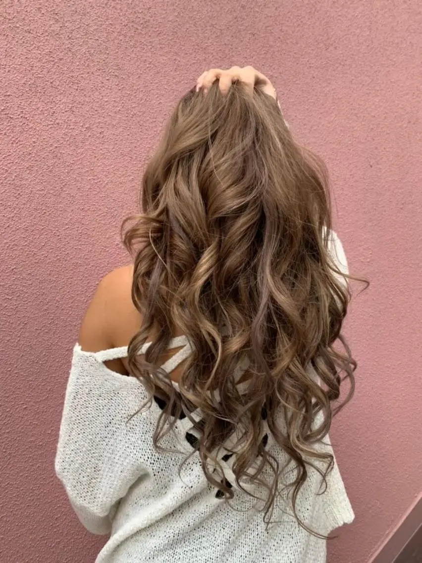 ロング カラー パーマ ヘアアレンジ Device ディバイスのヘアスタイル