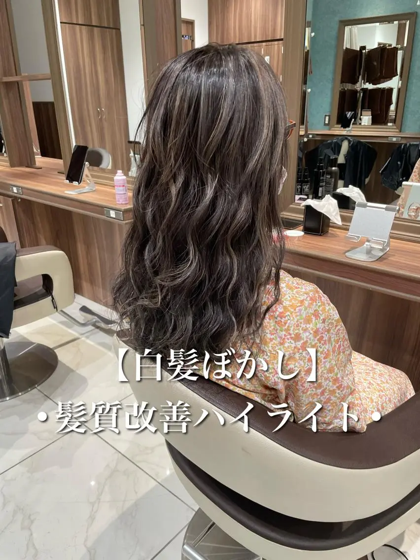 セミロング カラー ヘアアレンジ ハイライトカラー ハイライト 髪質改善 トリートメント ヘアカラー 🇰🇷韓国ヘア★ 副店長.쿠리타⭐︎のヘアスタイル