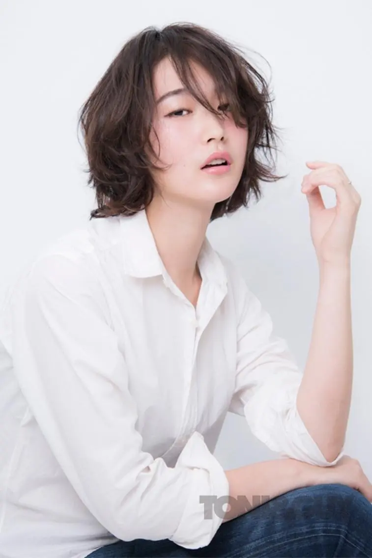 ミディアム パーマ 橋口 晃典のヘアスタイル