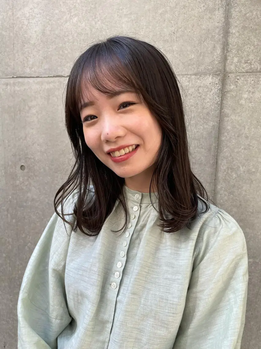 セミロング カット 縮毛矯正 トリートメント ツヤ美髪💐 髪質改善/高山愛来のヘアスタイル