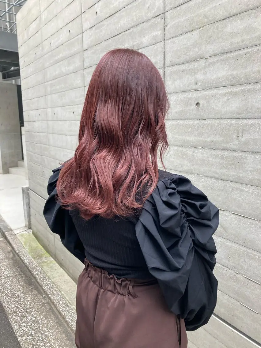 セミロング ヘアカラー トリートメント ✨色持ちの良い艶 カラー✨蟹江真世のヘアスタイル