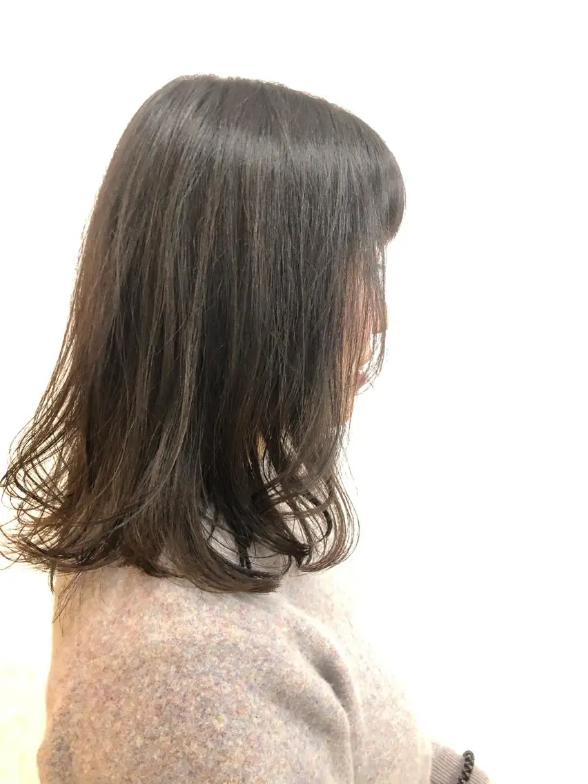 セミロング カット ヘアカラー トリートメント ボブ/縮毛/レイヤー モトナリのヘアスタイル