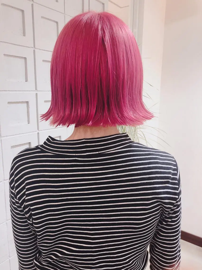 ショート カラー ピンクカラー 山本 琴乃🦭のヘアスタイル