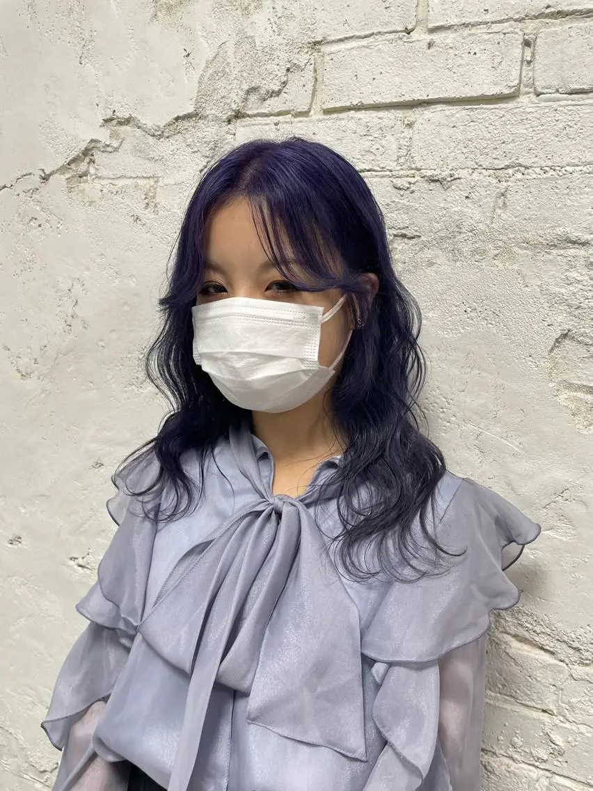 セミロング ヘアカラー 大阪韓国ヘア 🦋RINKAのヘアスタイル