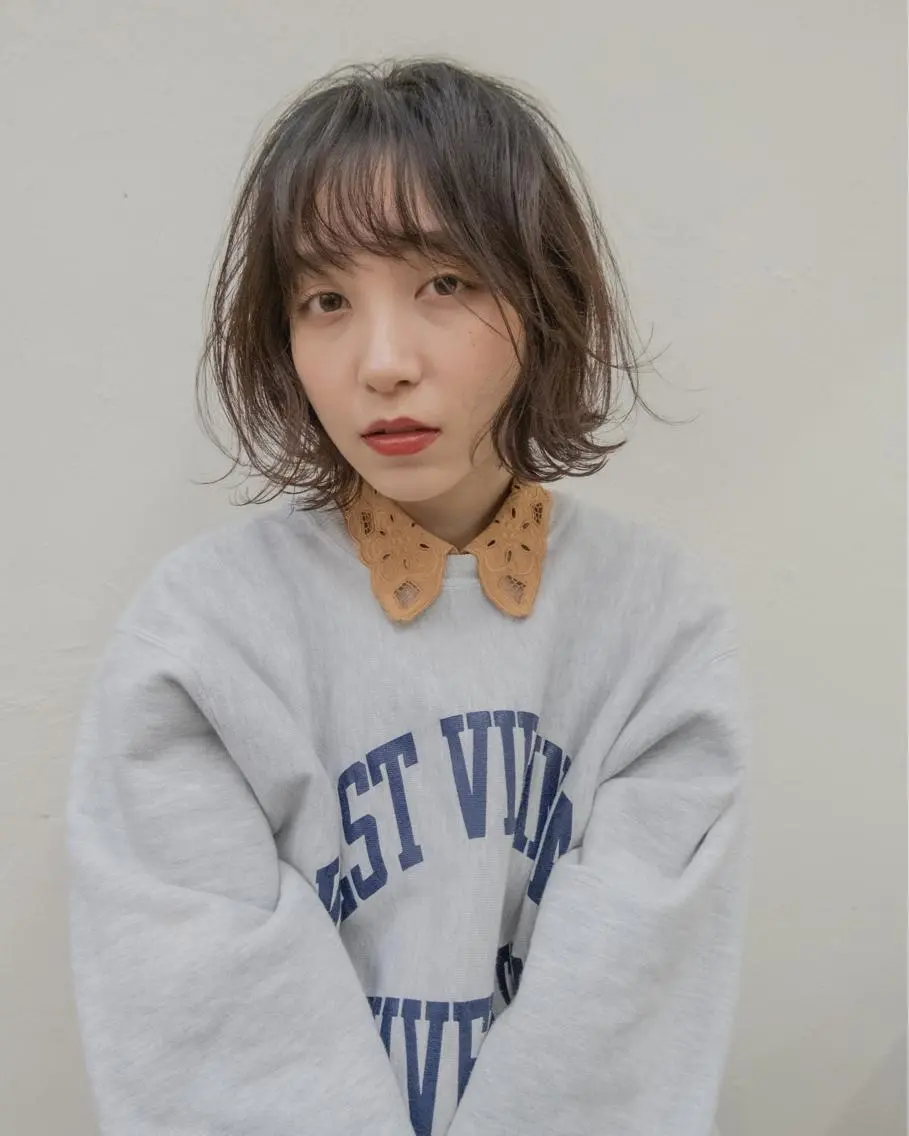 ミディアム カラー パーマ gite カワムラナオキのヘアスタイル