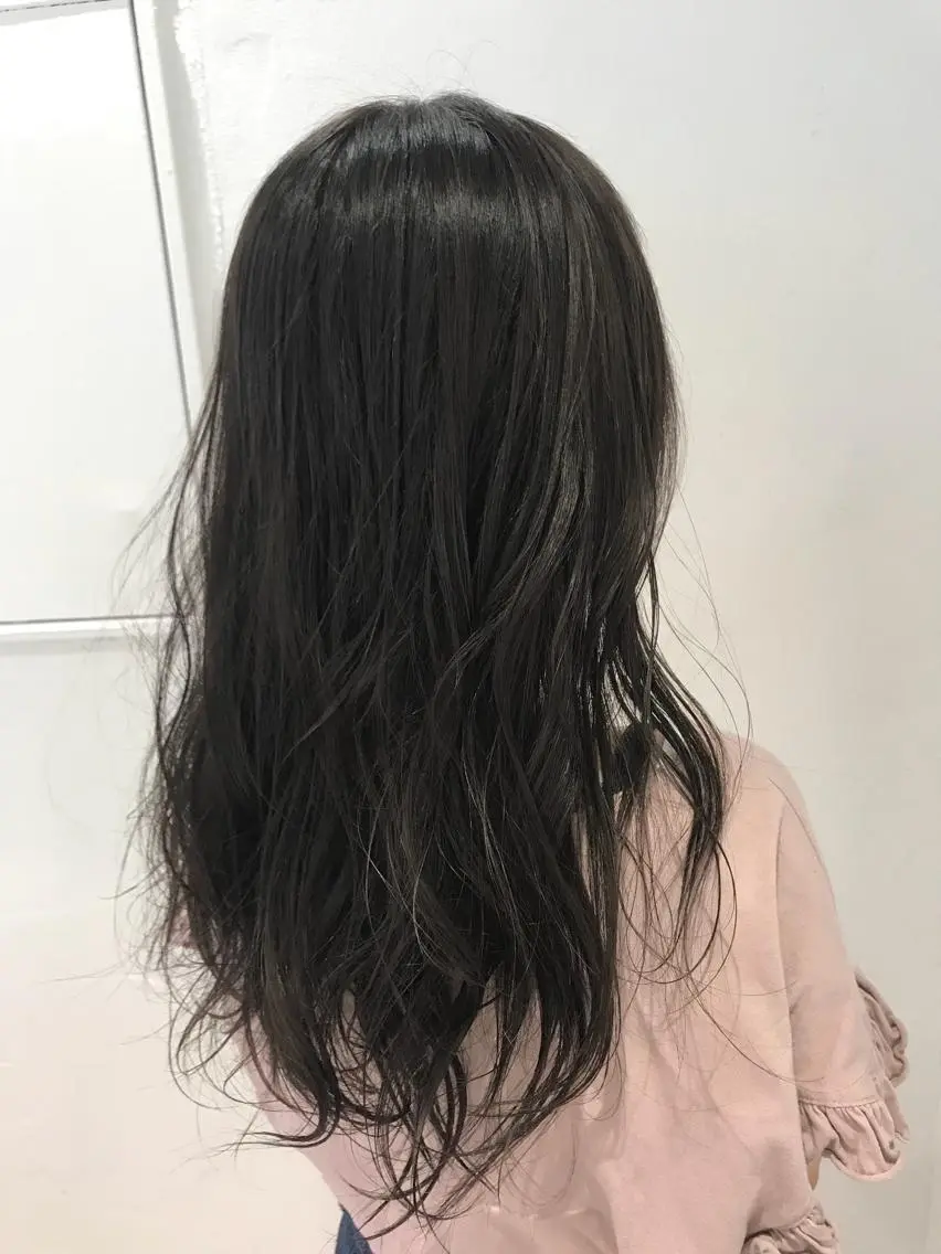 ロング カラー ヘアアレンジ マツエク・マツパ アッシュ 韓国ヘア/レイヤー /透明感カラー❤️のヘアスタイル