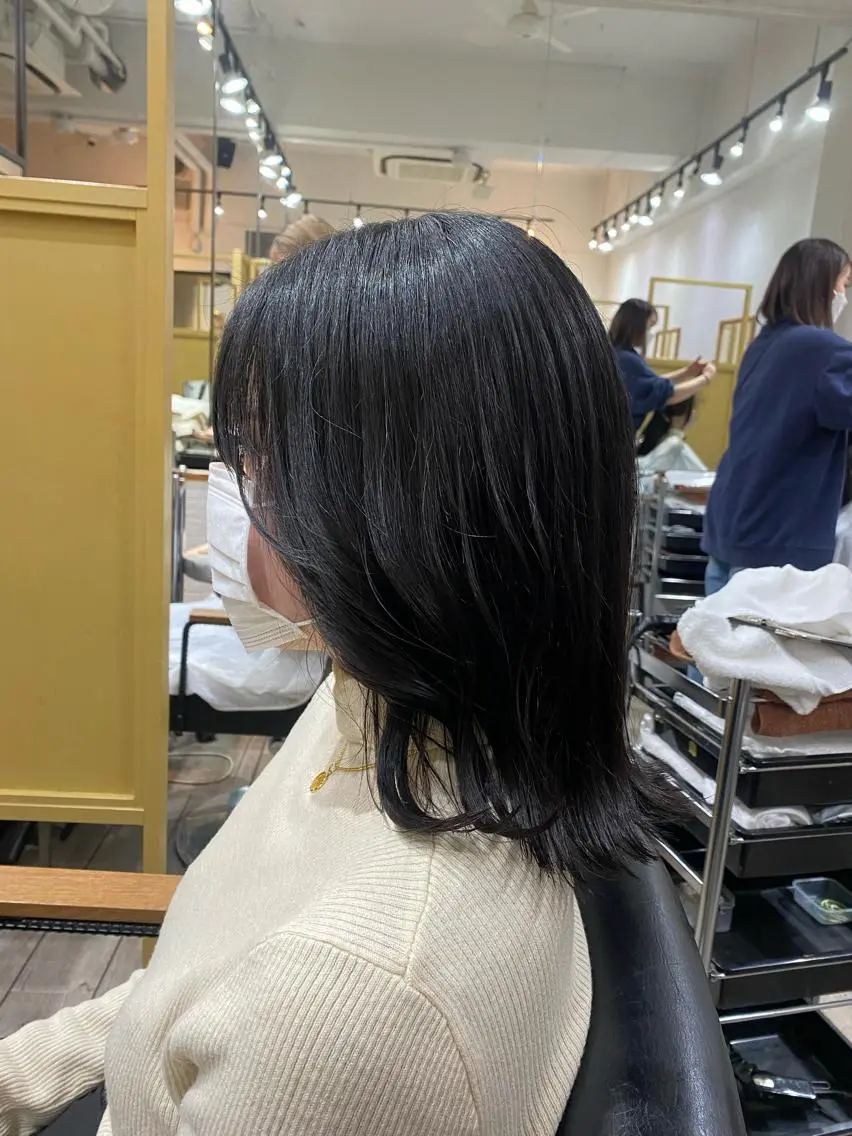 ミディアム カット FERIA池田 石田較貴のヘアスタイル