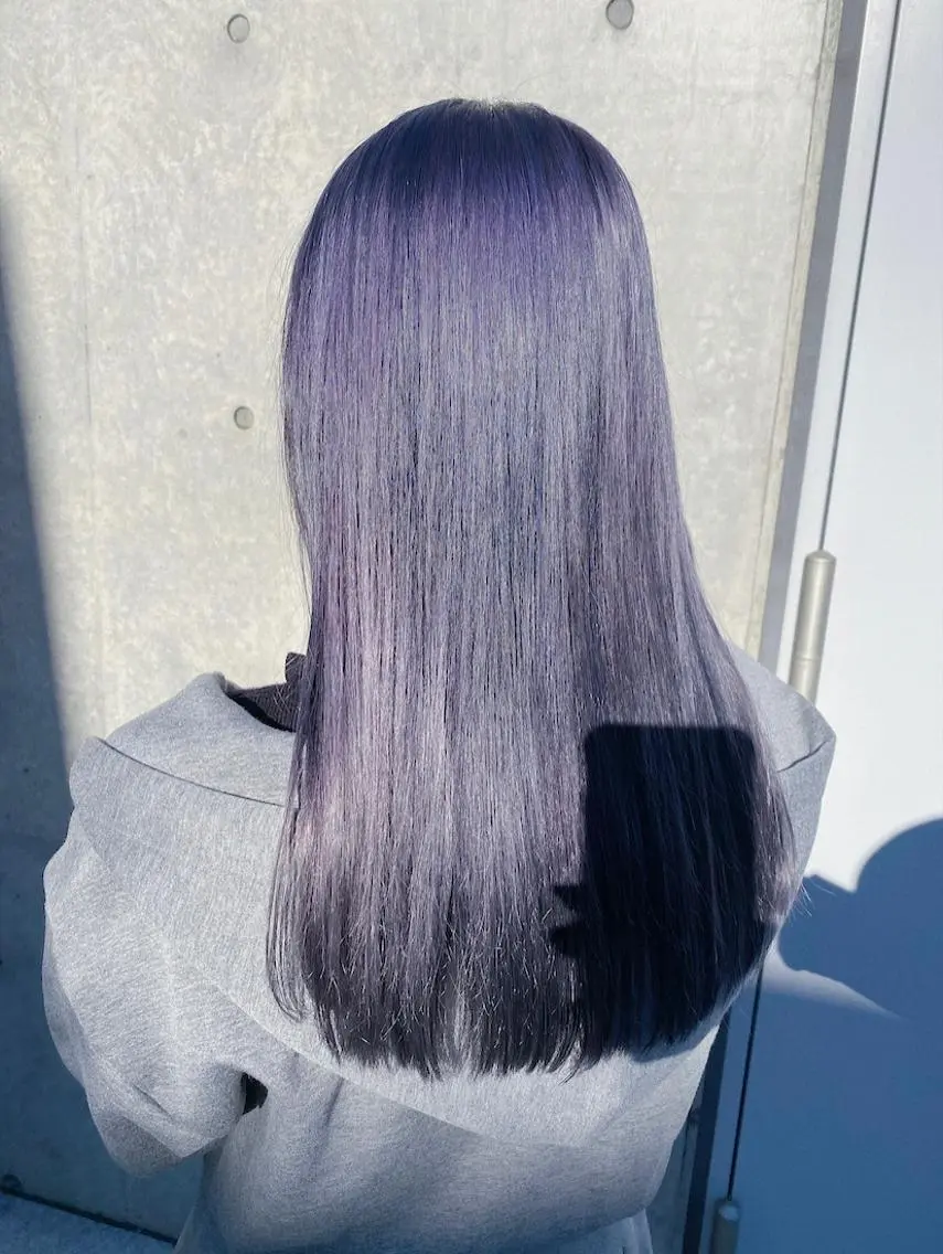 セミロング カラー ヘアアレンジ ヘアカラー トリートメント 韓国レイヤーカット/ 儚げカラーチナツのヘアスタイル