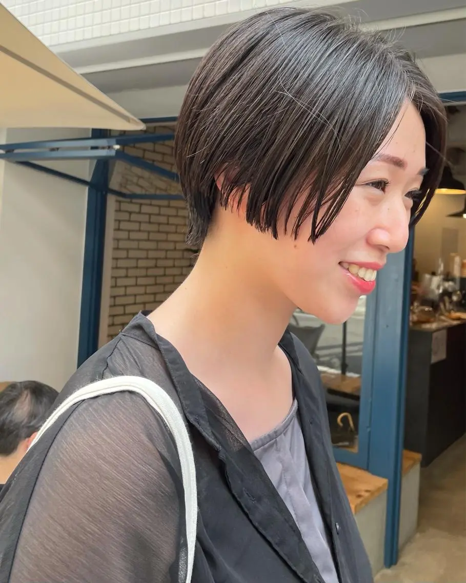 ショート やまさきえりこ ニュアンスパーマのヘアスタイル
