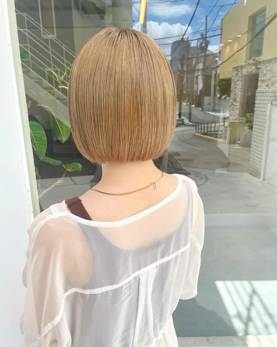 ミディアム ボブ 韓国風ヘア カット ヘアカラー トリートメント ヘアセット 💎韓国風レイヤー /ボブ💎Namiのヘアスタイル