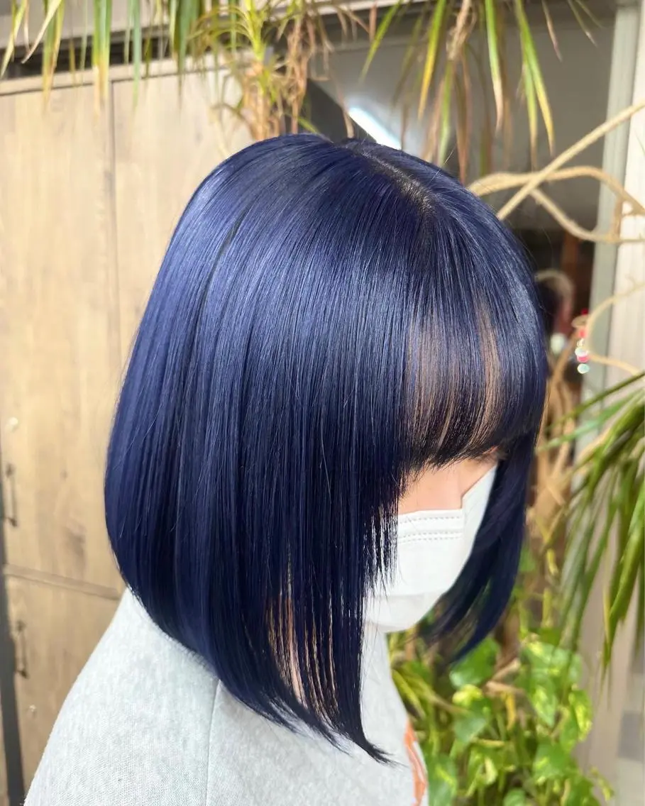 ミディアム カラー ブルーカラー ネイビーカラー ⭐️ボブ/ショート りゅうしんのヘアスタイル