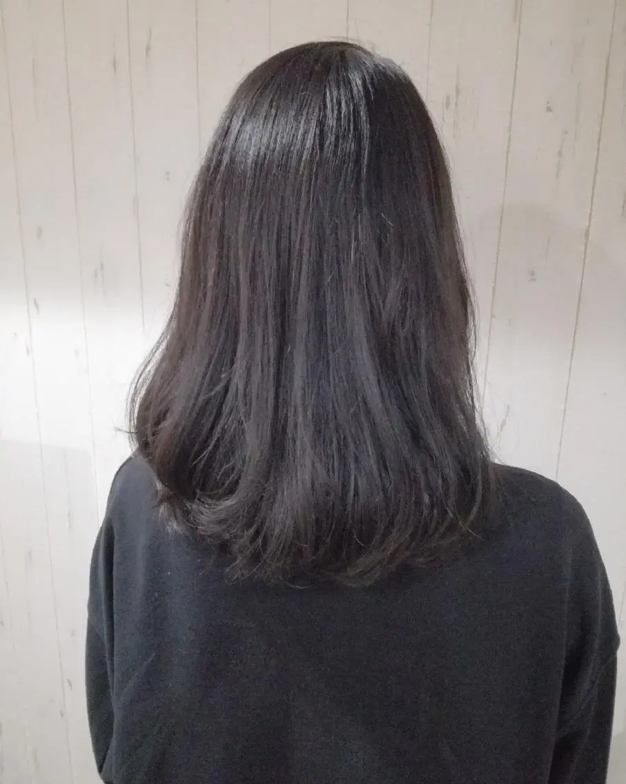 ミディアム カラー アッシュ ダークアッシュ 西川 敏夫のヘアスタイル