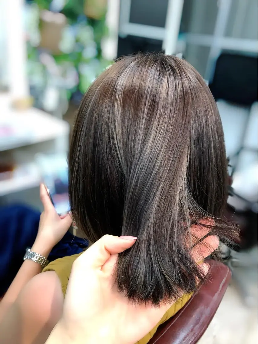 ミディアム カラー 韓国ヘア🤍髪質改善 🇰🇷AKANEのヘアスタイル