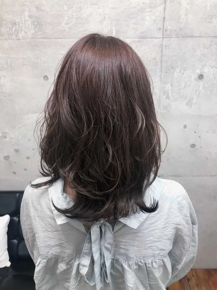 セミロング カット ヘアカラー トリートメント MeL 横浜/ MIHOのヘアスタイル