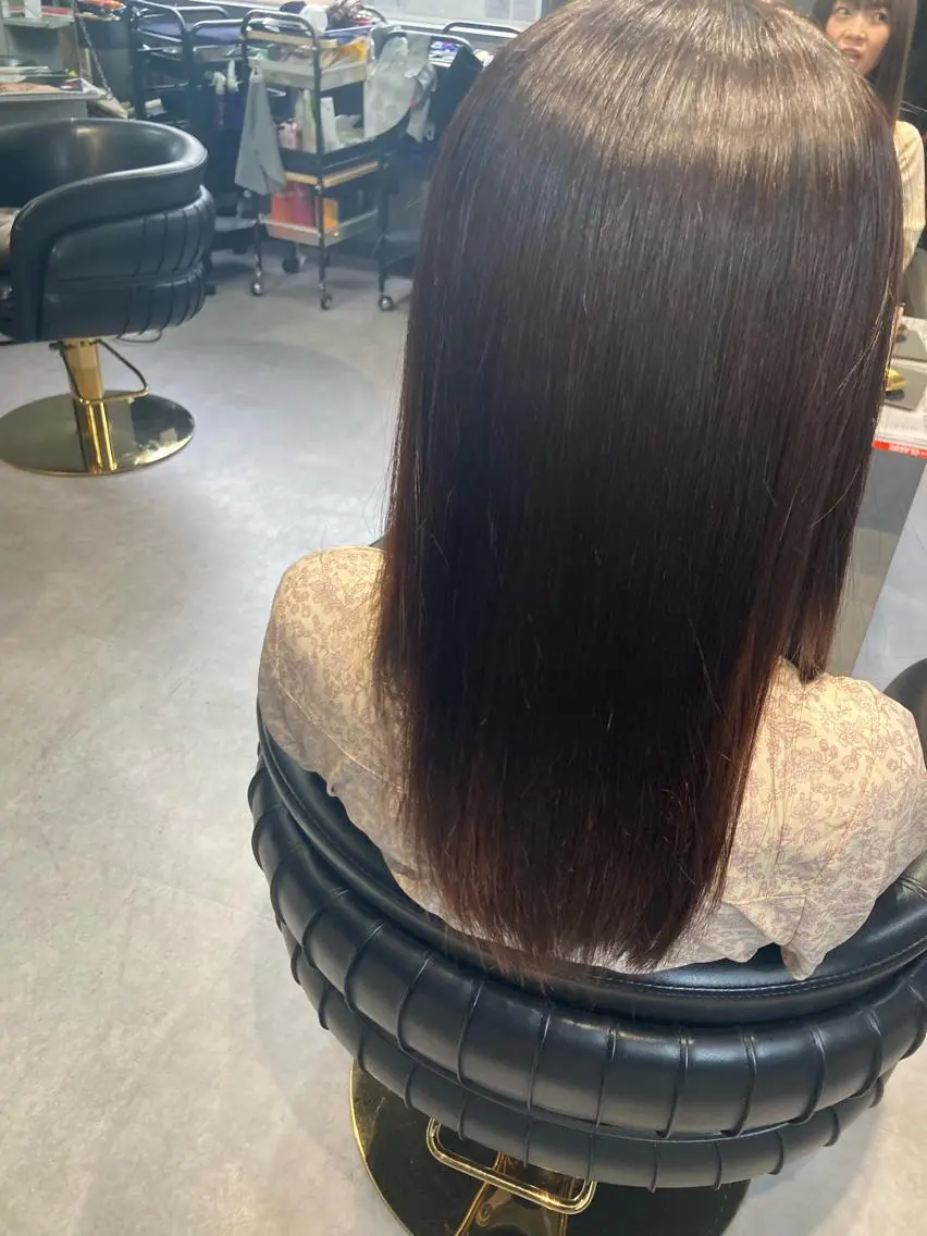 ロング 縮毛矯正 髪質改善☺︎縮毛矯正 ふじい まりんのヘアスタイル