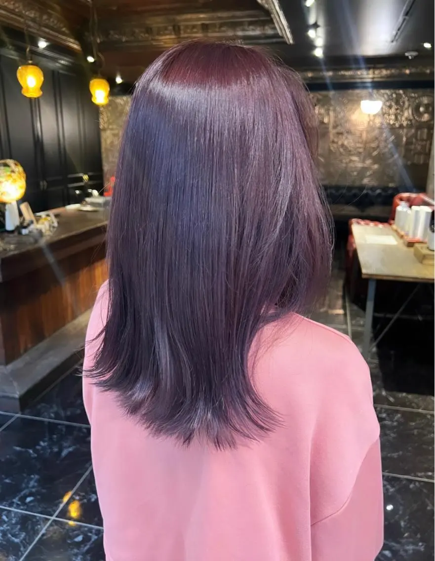 ロング カラー グレージュ ラベンダーカラー ラベンダーグレージュ ラベンダーグレー 圧倒的デザイン力 店長🎨RENAのヘアスタイル