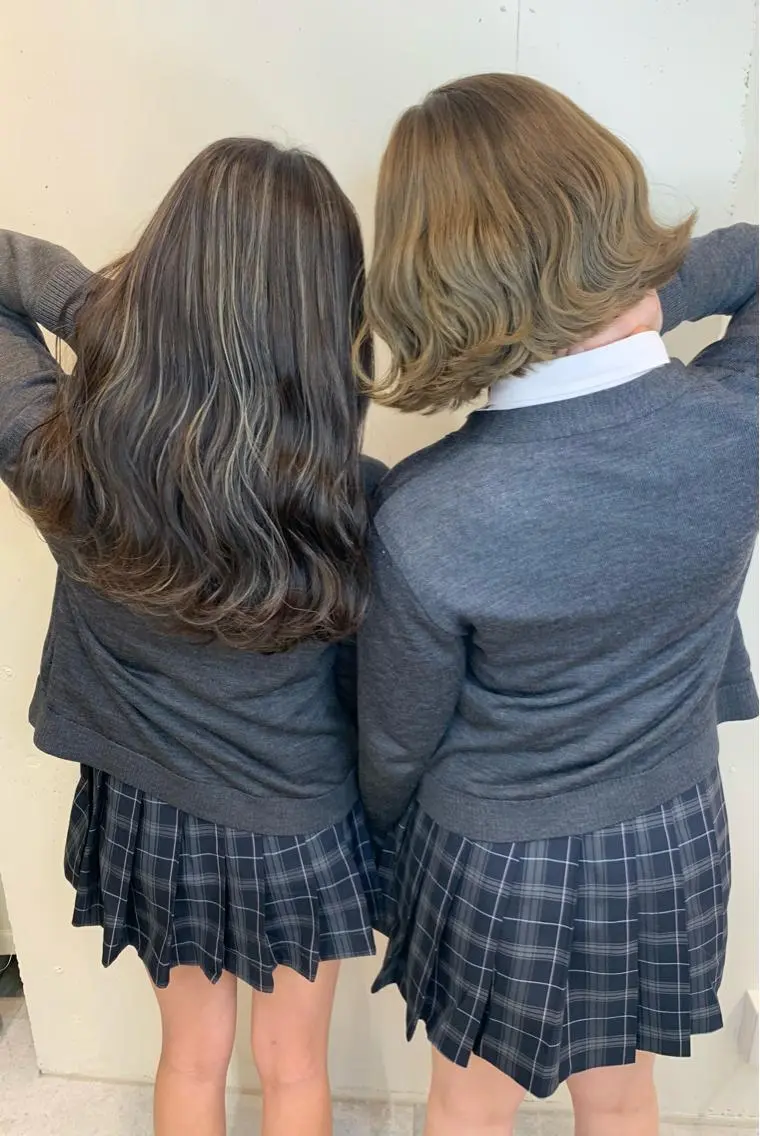 ロング カラー ヘアアレンジ ベージュカラー ハイライトカラー ハイライト マツオカ マコのヘアスタイル