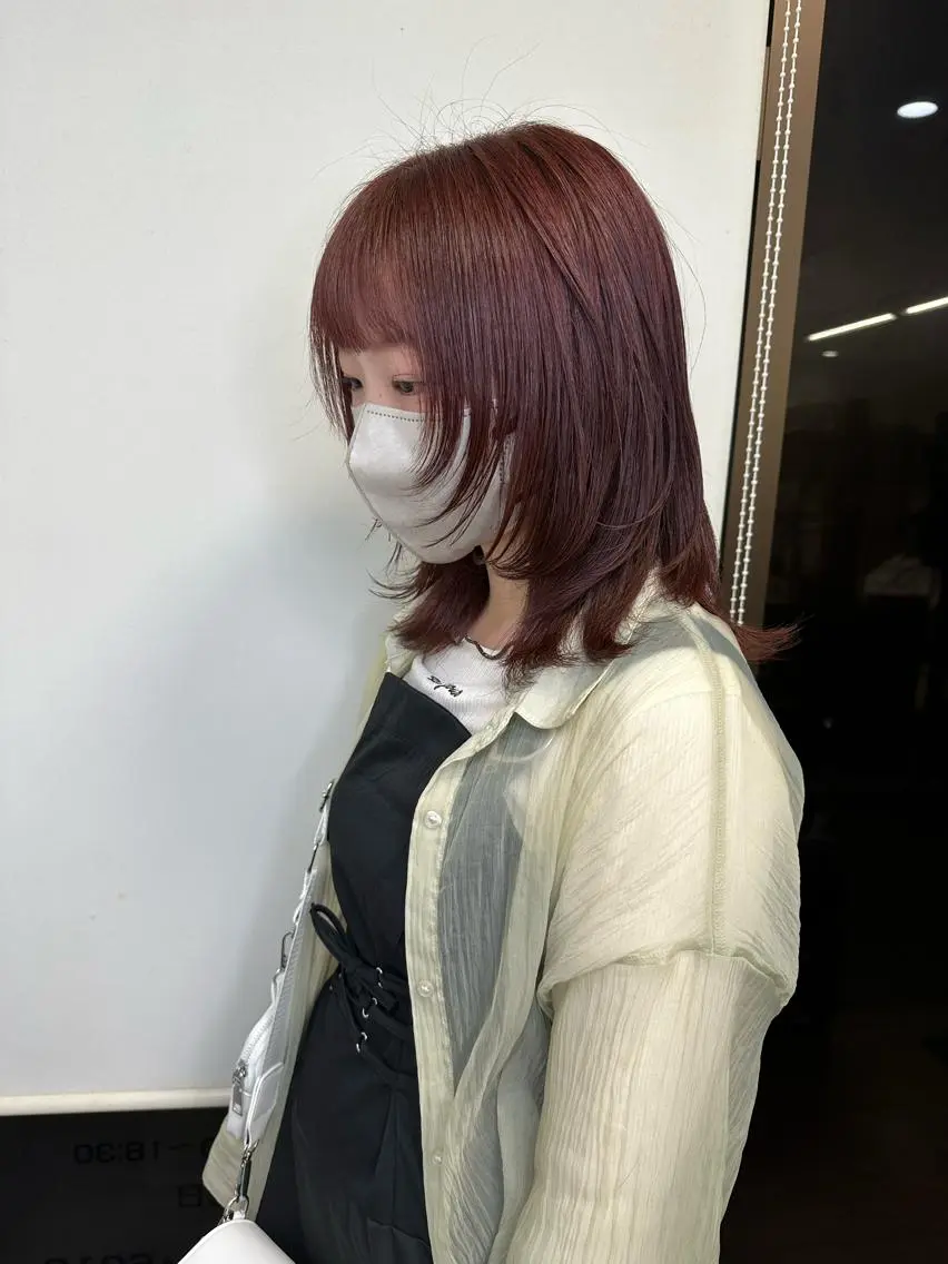 ミディアム カラー ブリーチカラー🫧 森　凪沙のヘアスタイル