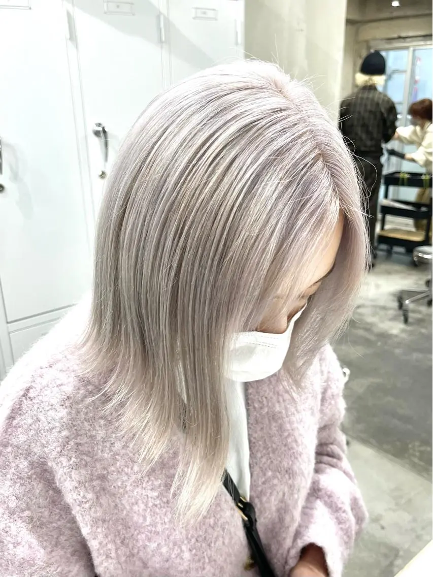 ミディアム カラー ハッシュカット/ハイ トーン/HIROKIのヘアスタイル