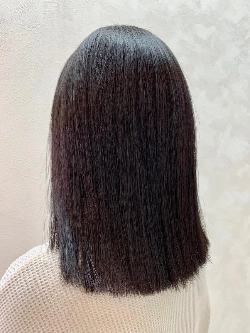 ミディアム 縮毛矯正 加藤 産休につき8月末までのヘアスタイル