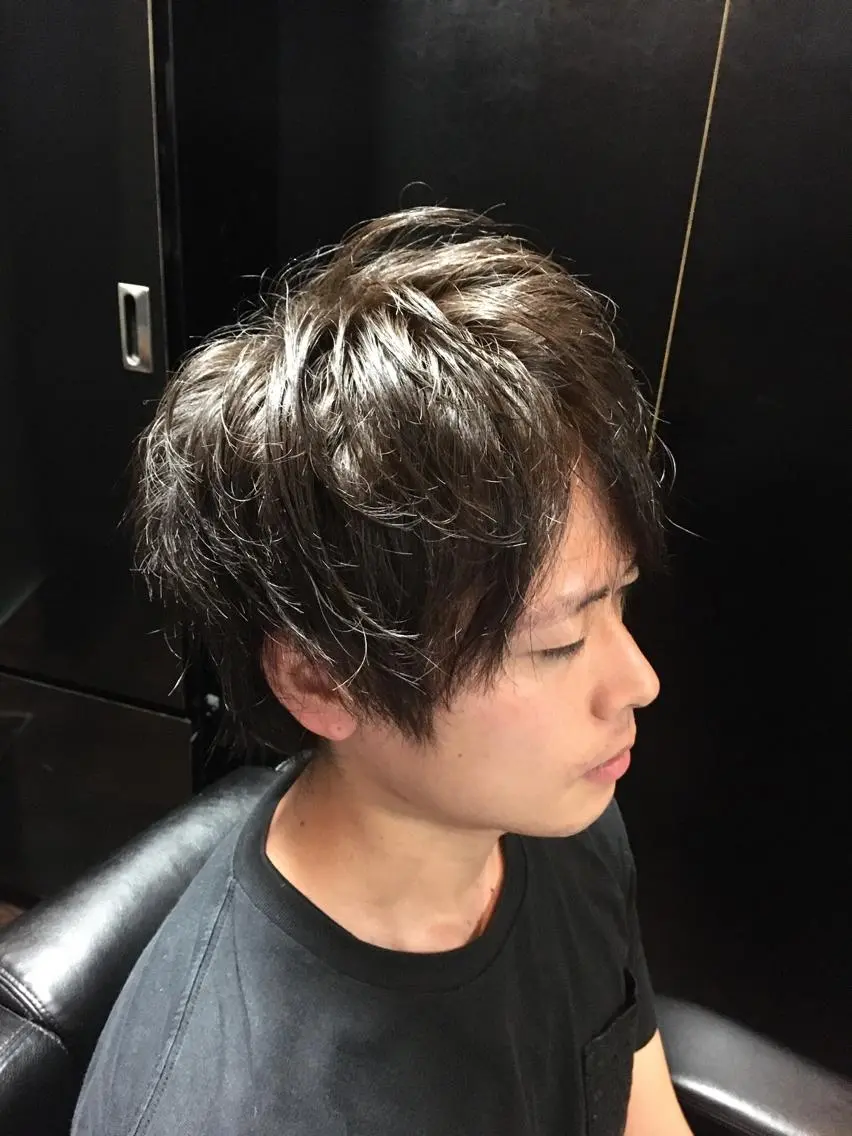 ミディアム カラー メンズ ✨メンズ特化 理容室✨遠藤 陸のヘアスタイル