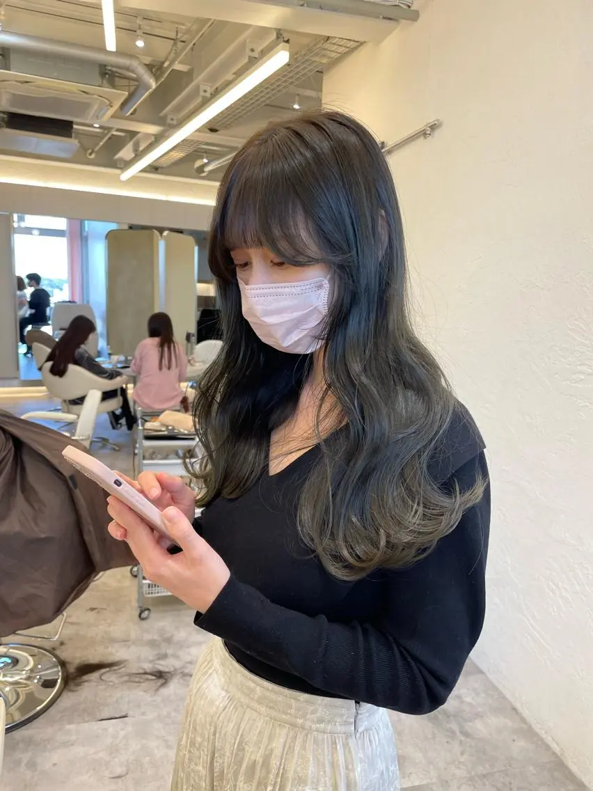 ロング カラー ヘアアレンジ カット ヘアカラー トリートメント 怪我のため6月末 復帰予定田中瑞希🍃のヘアスタイル
