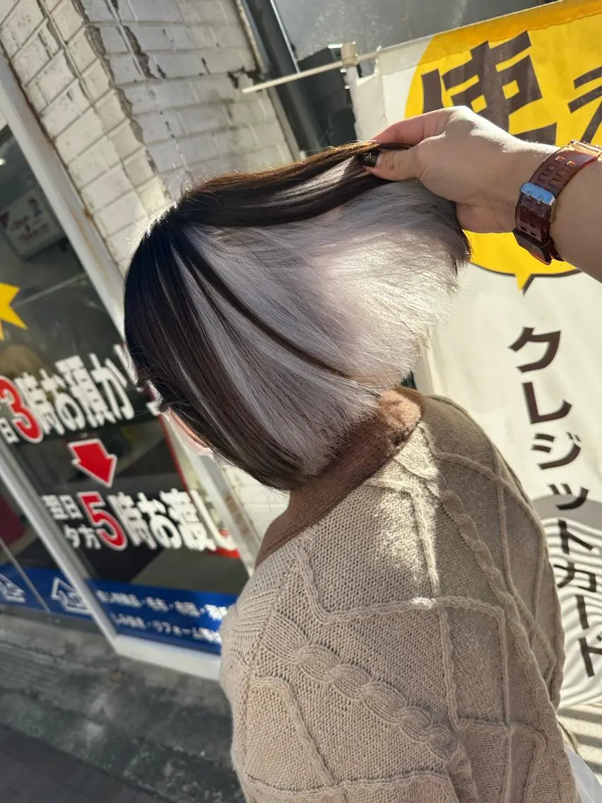 セミロング カラー 町田ブリーチデザイン 🌈MANATOのヘアスタイル