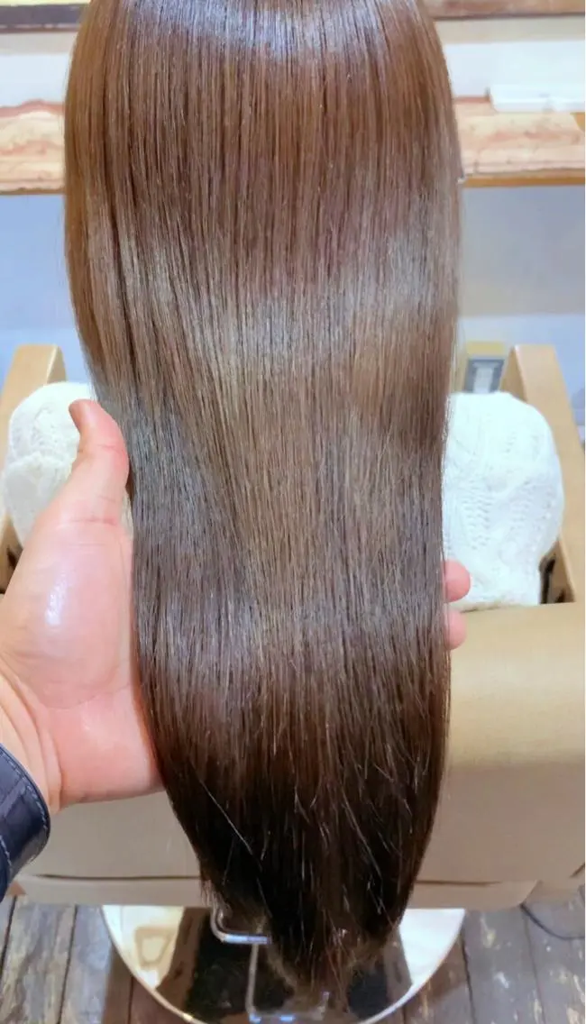 ロング カラー 縮毛矯正 トリートメント ヘッドスパ *くせ毛に特化* 【yun】のヘアスタイル