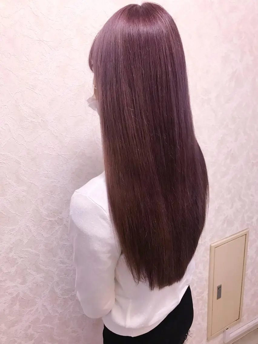 ロング カラー 透明感カラー ピンクカラー シルバー カット ヘアカラー トリートメント ブリーチ/髪質改善/ レイヤー/YUTOのヘアスタイル