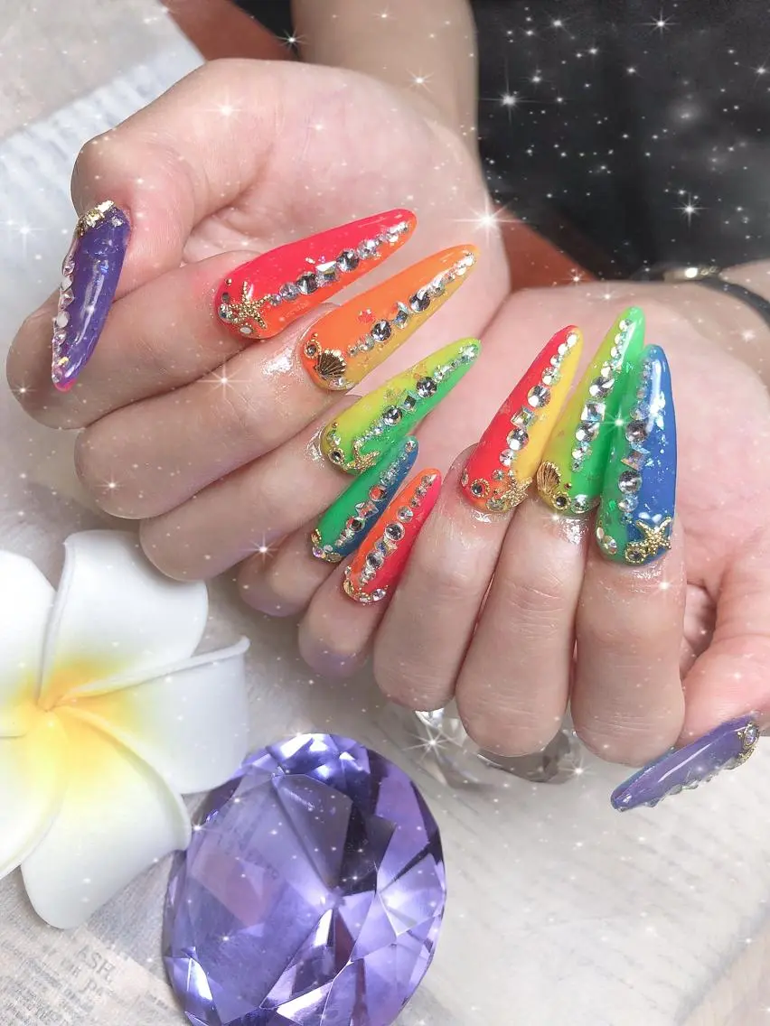 ロング ネイル ハンドネイル 《LB》ラブリエ Nail&eyeのマツエク・マツパデザイン