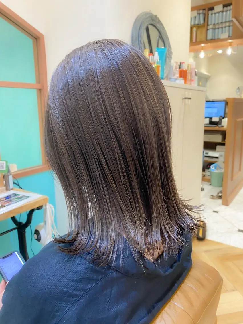ミディアム カラー カット ヘアカラー トリートメント ヘッドスパ 🇰🇷韓国レイヤー 錦糸町【北山謙三】のヘアスタイル