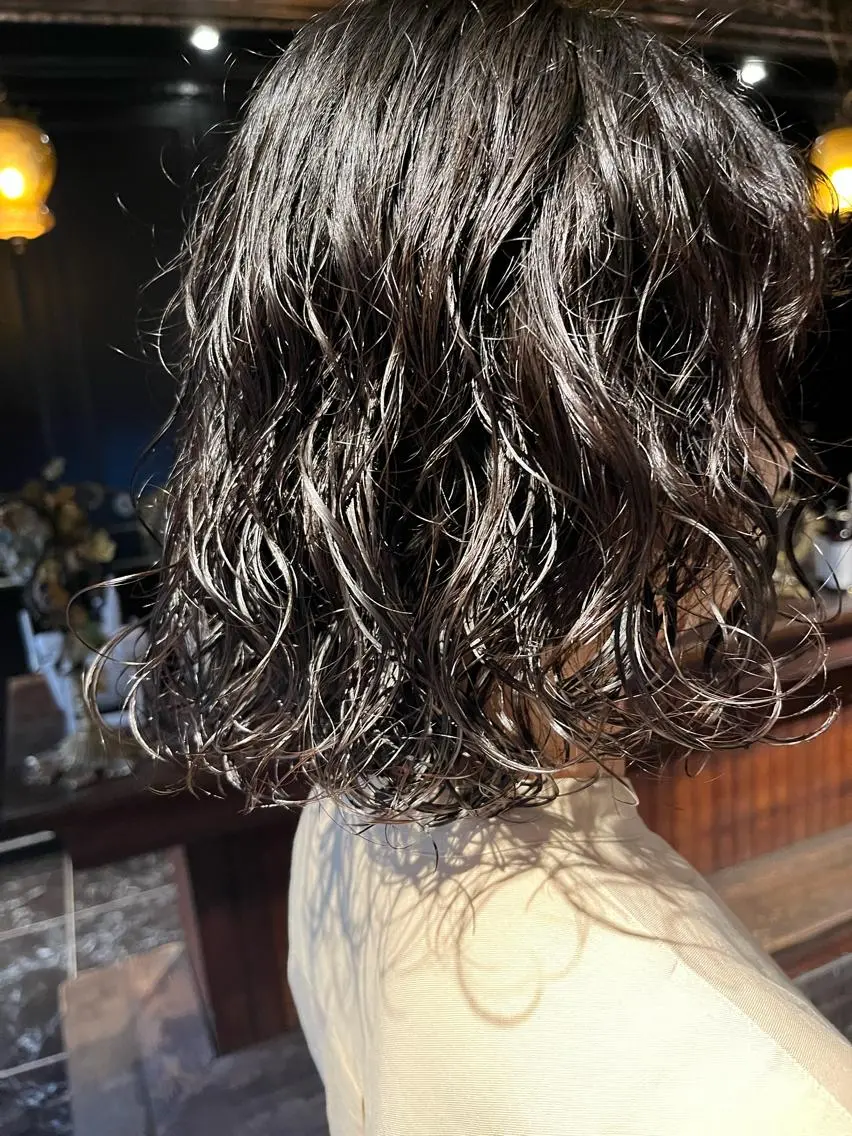 ミディアム パーマ 🫧透明感カラー🫧 SHINSEIのヘアスタイル