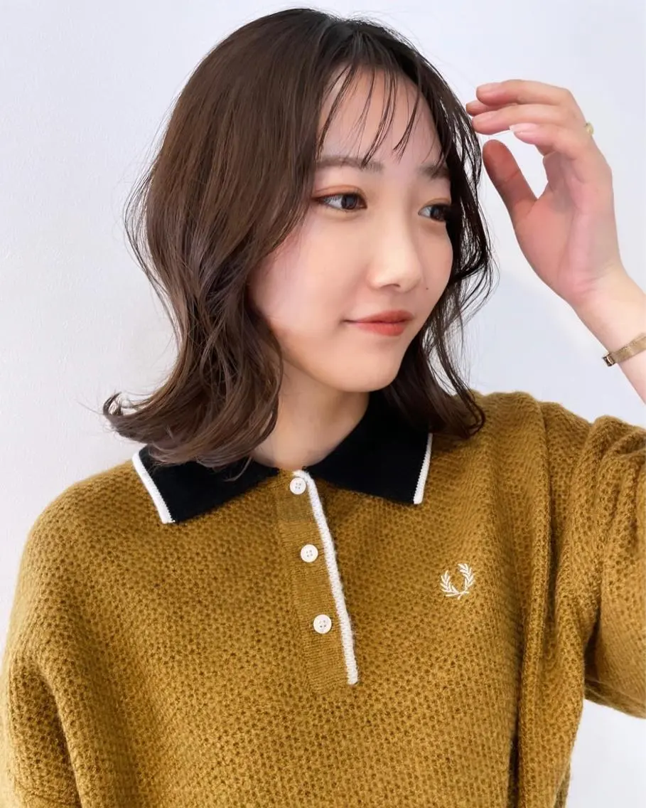 ミディアム カラー ベージュカラー HIBIKI/原宿 ハッシュカット🪄のヘアスタイル